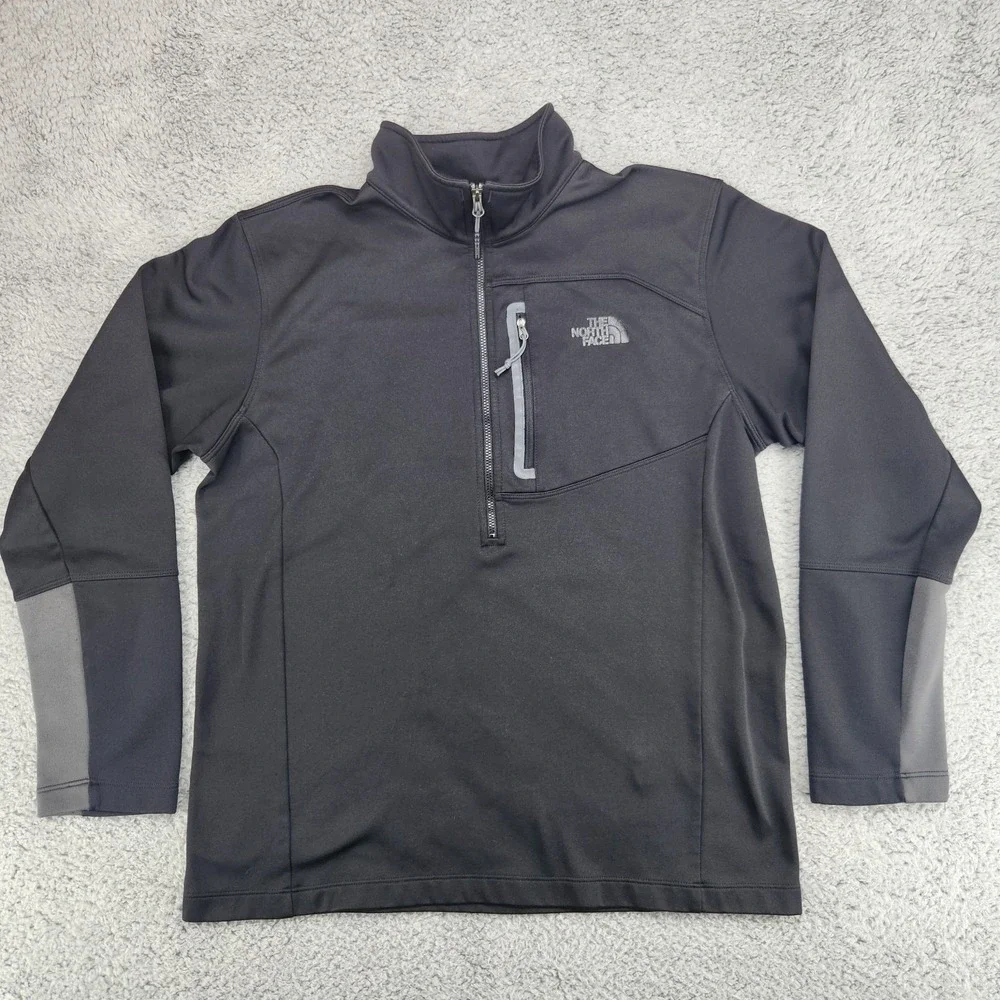 The North Face Canyonlands 1/2 Zip Fleece Pullover Mens L Black